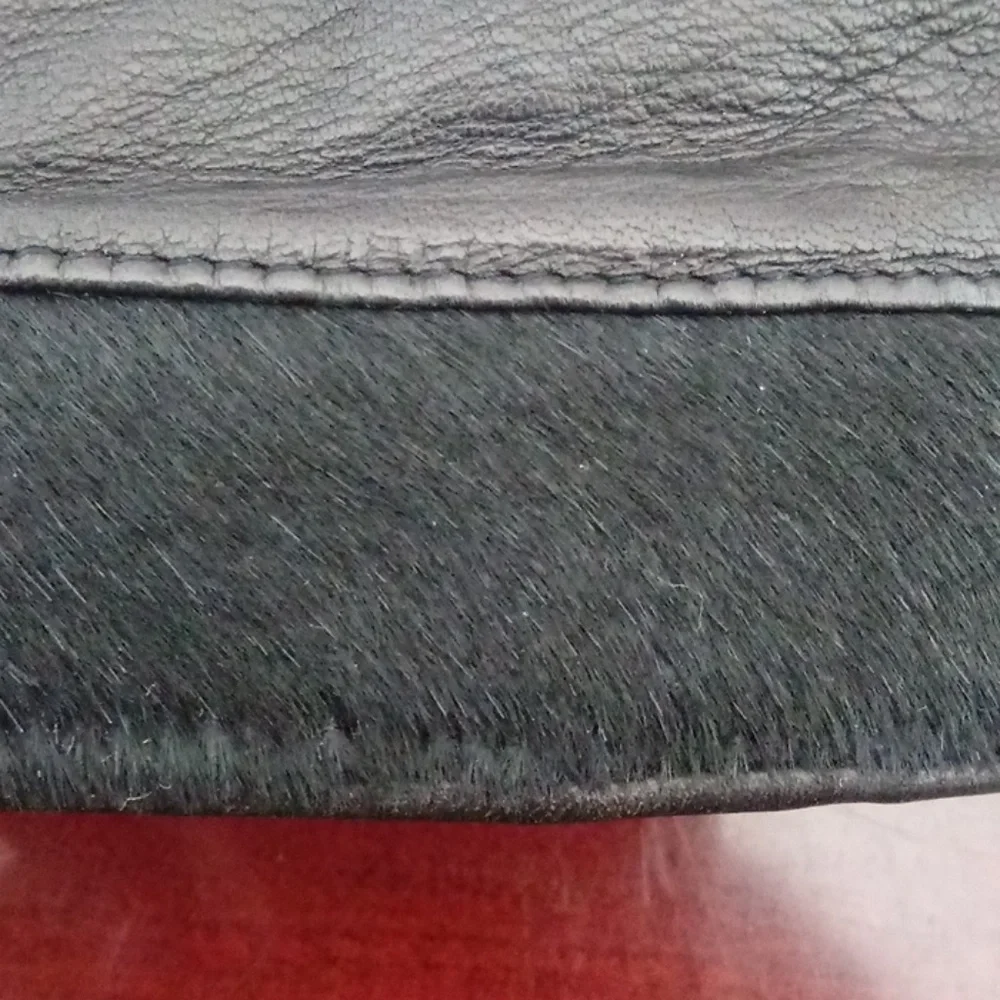 Vintage Fur Trim Leather Gloves